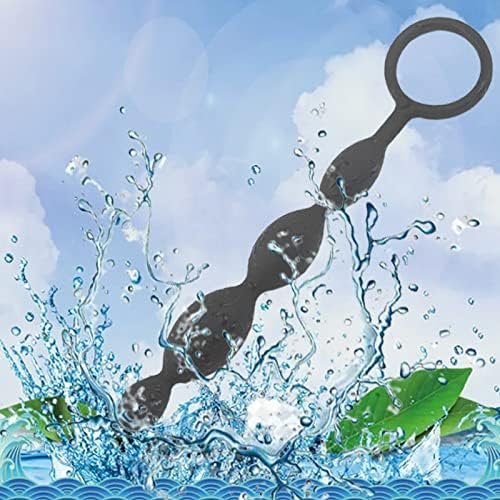 Silicone Anal Beads Butt Plug With Pull Ring,Flexible Anal Chain Butt Plug With 4 Gradual Balls And Pull Loop Prostate Massager G-Spot Stimulator Anal Training Sex Toy For Men Women - Image 2