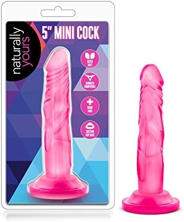 Blush Naturally Yours 5 Inch Mini Cock Realistic Dildo, Suction Cup Strap On Harness Compatible, Sex Toy For Women