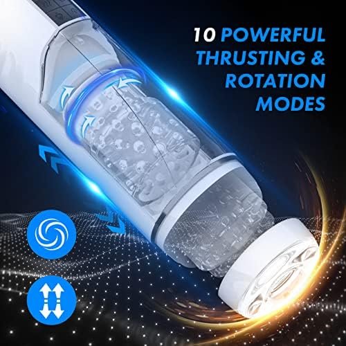 Automatic Male Masturbator,Male Masturbators Cup With 10 Thrusting & Rotating,Fentinos Upgraded Hands Free Pocket Pussy Male Stroker 3D Textured Sex Machine Pleasure,Adult Male Sex Toys For Men - Image 2
