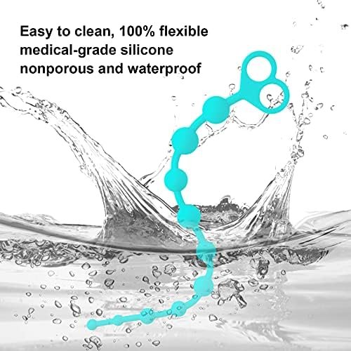 Sexy Toys, 13.3 Inches Anal Beads/Medical Silicone Sensuality Anal Toys/Anus Masturbation Anal Plug For Men Women/Prostate Massage Anus Dilator Anal Ball/Butt Plug-Black - Image 3