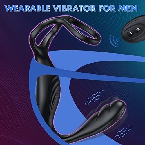 Adult Sex Toys Prostate Massager - Dual Vibrating Cock Ring Anal Plug Vibrating Butt Plug, Remote Control Prostate Toy Vibrator With 13 Vibration, Anal Beads Anal Sex Toys For Male Gay Couples (Black) - Image 2