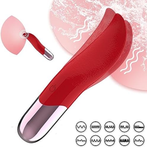 Rose Toy Realistic Tongue Vibrator For Women Clitoral G Spot Licking Stimulator Nipple Massage Butt Breast Vibrators With 10 Powerful Vibration Modes Waterproof Rechargeable Adult Sex Toy (Yellow) - Image 2