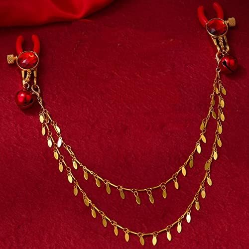 Jesakmie Nipple Clamps, Adjustable Pressure Breast Nipple Stimulator Non Piercing Nipple Rings Decorative Clip For Women/Men Pleasure Toys (Pearl Nipple Clips) - Image 2