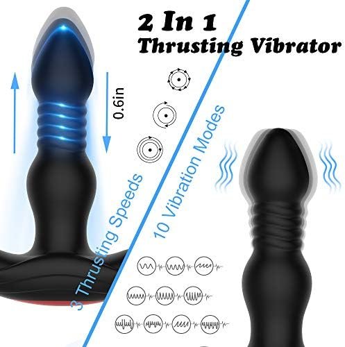 Prostate Massager Anal Vibrator With 10 Vibration Modes 3 Thrusting Speed, Adorime Butt Stimulator Plug For Male And Women Advanced Players Adult Sex Toy - Image 2