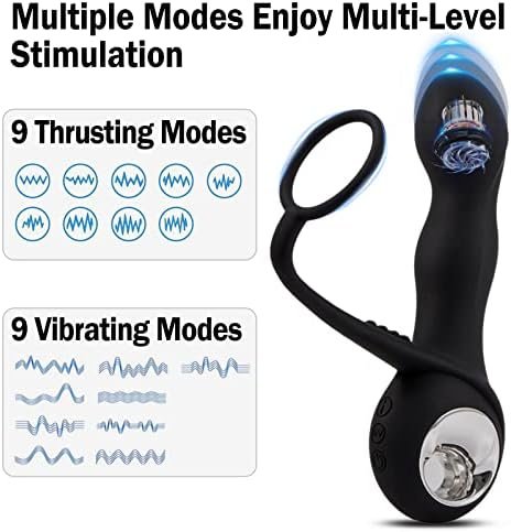 Runred Anal Vibrator Prostate Massager With Cock Ring For Men Pleasure, Control Male Anus Stimulator Butt Plug Prostate Stimulor Gspot Vibrator Anal Sex Toy, Couple Gameplay - Image 2