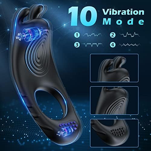 Vibrating Cock Ring, Penis Ring Vibrator With 10 Vibration Patterns, Adult Sex Toy For Men Pleasure, Couple Vibrator For Clitoris Stimulation, Adult Sex Toys & Games - Image 3