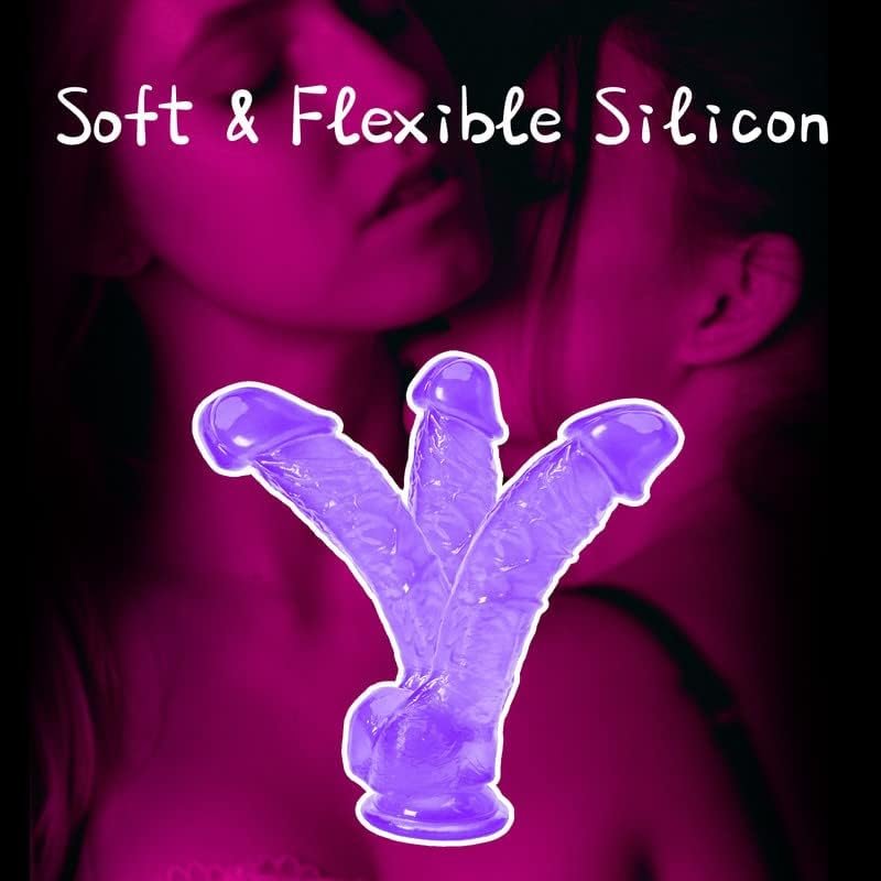 Realsitc Dildos, Sex Toy For Women, 8.5 Inch Ultra Soft Lifelike Silicone Big Dildo With Strong Suction Cup G Spot Stimulator Adult Toys For Women Or Beginer Sexual Pleasure Tools For Women,Purple - Image 3