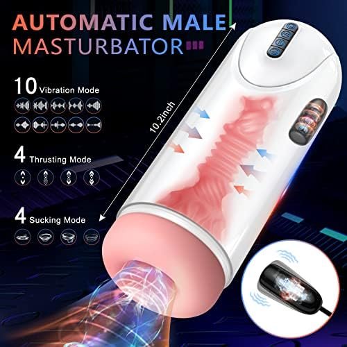 Male Masturbator Adult Sex Toys,Sex Machine With 4 Thrusting & 4 Suction & 10 Vibration Modes Pocket Pussy,Toys For Men'S Sex,Automatic Stroker Male Masturbators Penis Stimulation,Blowjob Toy For Men - Image 2