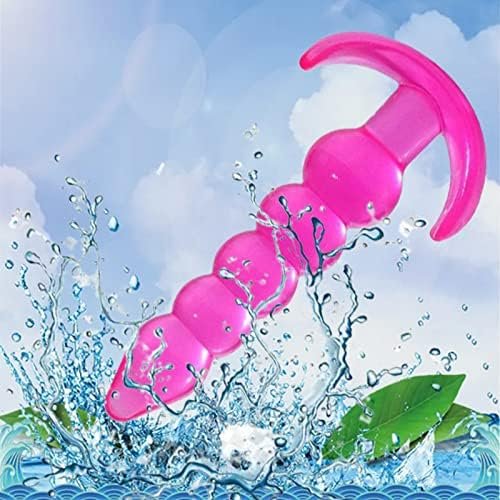 Super Soft Anal Plug Sex Toys Silicone Anal Plug,Anal Beads Silicone Butt Plug With Thin Neck & 5 Gradual Beads & Curved Base Butt Plug G-Spot Stimulation Sex Toy For Women Men Couple(Purple) - Image 2