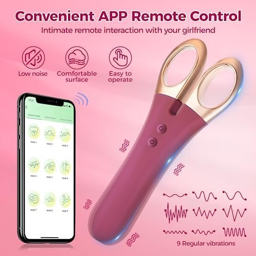 G Spot Vibrator For Sex Toy, Vibrating Massager Stimulator Nipple Clitoris Scissors-Shape Vibrators, Wand Massagers With App Control For Women Beginner (Style1) - Image 3