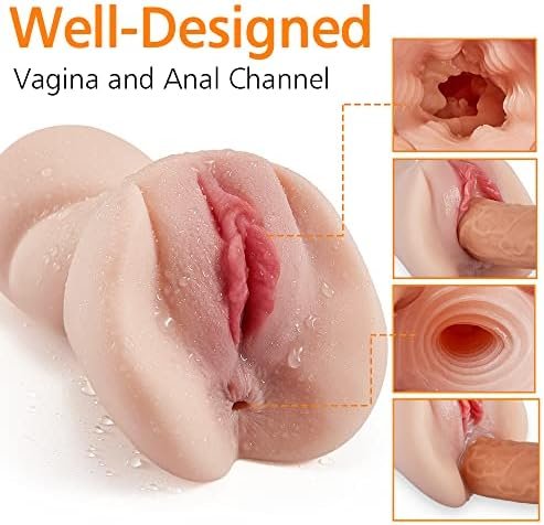 Pocket Pussy Realistic Male Masturbator Toy With Fat Lips Vagina And Tight Anus Sex, Lifelike Pocket Mens Stroker Sexual Adult Sex Toys For Masturbation - Image 2