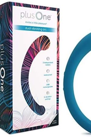 Plusone Dual Vibrating Arc Personal Massager - Made Of Body-Safe Silicone, Fully Waterproof, Usb Rechargeable - Vibrator For Women With 5 Vibration Settings