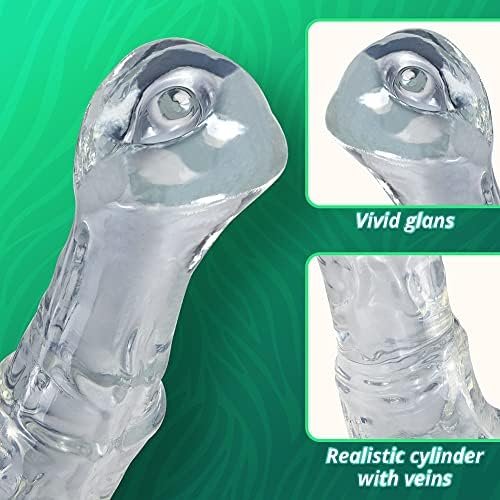 Realistic G Spot Massage Dildo Penis Cock With Strong Suction Cup Clear Tpe Dildo With Vivid Glans Vein For Women Men Masturbating (S) - Image 3