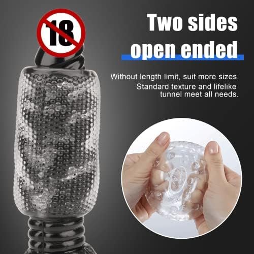 Male Masturbator Cup Masturbate Sleeve Sex Toy, Double-Opened Crystal Vagina Oral Sleeve Transparent Stroker Blowjob Sucking Portable Stroker Easy Clean For Oral Play For Men - Image 2