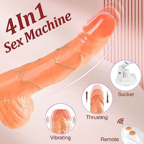 Sex Machine Realistic Thrusting Dildo For Women With 10 Thrusting & Vibrating Modes, Remote Control Adult Toys & Games For G Spot Clitoral Anal Stimulation, Silicone Vibrator For Men And Couples - Image 2