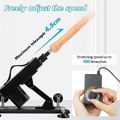Sex Machine Gun Thrusting Sex Machine Automatic Thrust Dildo Move 400 Times/Minute Speed Adjust Thrusting Dildo Sex Machine For Women And Men Sex Toy With 3Xlr Attachments Sex Thrusting Machine - Image 2