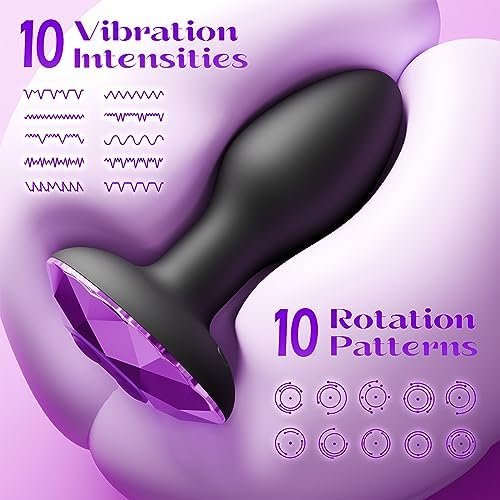 Anal Plug Adult Sex Toy With 10 Rotating & Vibration Settings, Couple Sex Toys Anal Vibrator, Vibrating Butt Plug Sex Toys For Men Female Sex Toys Prostate Massager, Adult Sex Toys & Games - Image 2