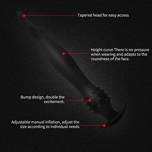Silicone Inflatable Butt Plug, Expansion Stimulate Augmentation,Adult Sex Toys & Games Black - Image 2