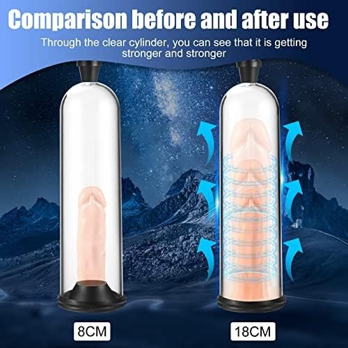 Penis Enlargement Pump Vacuum For Male Ed Enhancement Erectile Manual Cock Enlarger Enhancer Man Aid Bigger Growth With Vagina Sleeve,Penis Rings Include - Image 2