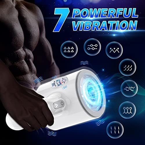Automatic Thrusting Male Masturbators,Pocket Pussycats Male Masturbators Cup With 7 Thrusting & Vibrating Modes Mens Stroker Blowjob Sex Machine,Dual Open-Ended Penis Massager Self Pleasure Toys - Image 3