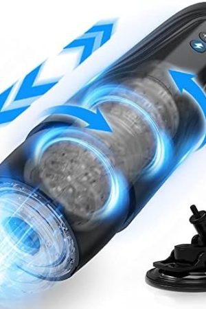 Automatic Male Masturbator Cup With 7 Thrusting & Rotating Modes, Hands Free Electric Pocket Pussy For Penis Stimulation, Tivino Adult Sensory Male Sex Toy For Men Masturbation โฆ Black