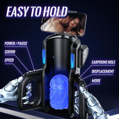 Sex Toy Automatic Male Masturbator - Men Electric Adult Sex Machine With 12Times/S Thrusting, Hand Free Penis Training Stroker With Phone Holder And 2 Soft Silicone Pocket Pussy Sleeves - Image 2