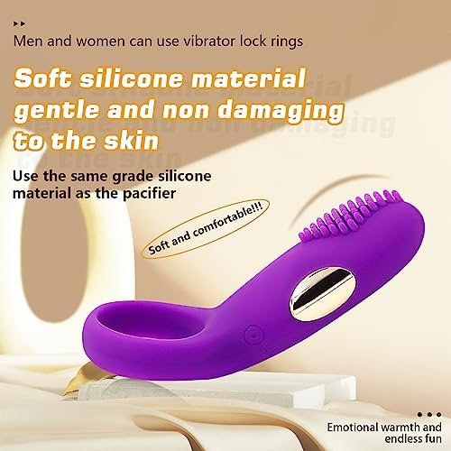 Cock Rings Adults Vibrating For Couples Penis Ring Vibrators Stimulators Sex Toys For Men Women(Black) - Image 2