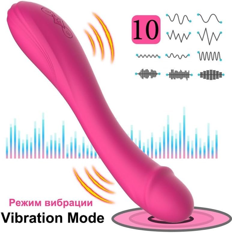 Realistic Dildo Vibrator For Women,Soft Silicone Massager G-Spot Stimulator Female Masturbator Adult Sex Toys For Women,Red - Image 2