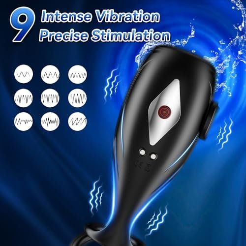 Male Sex Toys For Mens Vibrators - Penis Vibrator Trainer Stimulator Male Masturbators Stroker Toys With Penis Rings, App Remote Control Vibrator Adult Sex Toys & Games For Men Masturbation(Black - Image 2
