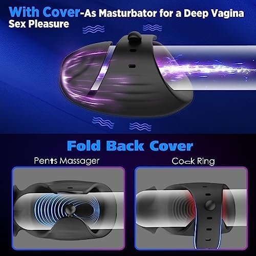 Adjustable Hands Free Male Masturbator Penis Vibrator Trainer Stimulator, 3 In 1 Vibrating App Controlled Adult Sex Toy Stroker With Cock Ring, Masturbators Vibrators For Men - Image 3
