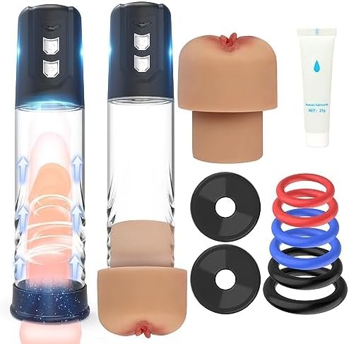 Electric Penis Vacuum Pump With 4 Suction Intensities, Rechargeable Automatic High-Vacuum Penis Enlargement Extend Pump, Penis Enlarge Air Pressure Device Black