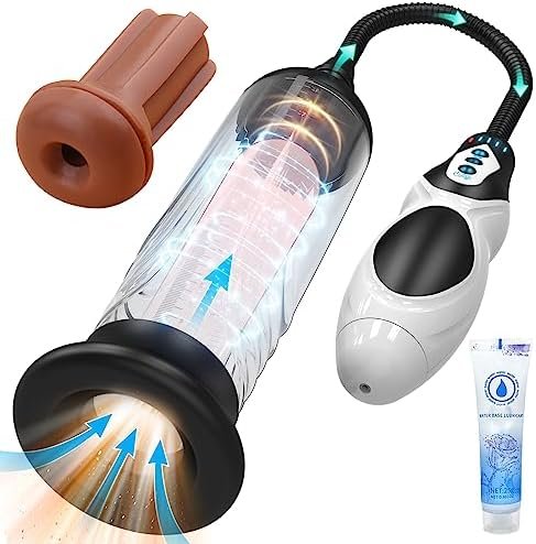 Penis Pump Male Sex Toys - Penis Vacuum Enlargement Extend Pump Male Masturbator With Pocket Pussy, Electric Penis Enlarger For Men Stronger Bigger Erection With 4 Vacuum Intensities & 4 Suction Modes