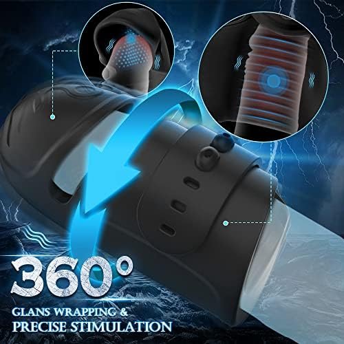 360° Full Wrapping & Waterproof Vibrating Male Masturbator, Adjustable Buckle Male Penis Vibrator With 10 Vibration For Glans Training Prolong Endurance, Double Motors Male Sex Toy For Men Pleasure - Image 2