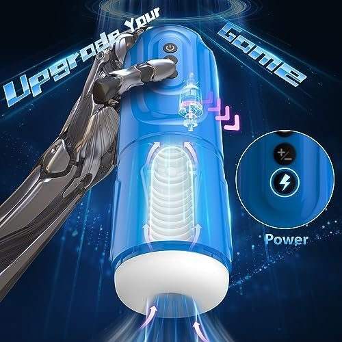 Automatic Male Masturbator, Male Masturbators Cup With 7 Thrusting Modes For Men Hands Free Pocket Pussy Male Stroker Adult Male Sex Toys For Men Blue - Image 3