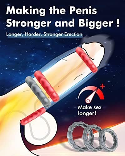Avvolg Silicone Penis Ring Kit,Cock Rings For Men,Adult Sex Toys, Stretchy Male Dick Erection Enhancing Tools, Couples' Games Comfort Sensory Ring Set (A) - Image 3