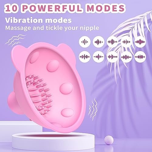 Nipple Toy Vibrator, Vibrating Nipple Transparent Clamps Sucking Stimulator Massager With 10 Powerful Vibration,Rechargeable Adult Sex Toys For Women Couples Pleasure ( Include Remote Controller) - Image 3