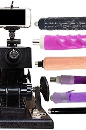 Akkajj Sex Machine Thrusting Machines 3 Xlr Connector Automatic Adult Toys With Speed Adjustable Powerful Push Through Black