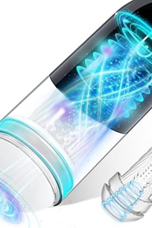 Automatic Male Masturbator - Latune Male Masturbator Cup With 5 Suction & 10 Vibration Modes, Realistic Textured Pocket Pussy Vagina Oral Male Stroker, Sex Toys For Men Black