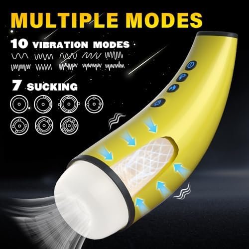 Male Masturbator Sex Toys For Men - Adult Toy Blowjob Sex Machine Penis Pump With 7 Sucking & 10 Vibrating Modes, 3D Sleeve Heating Male Sex Toys For Male Stroker, Lcd Display Pocket Pussy For Mens - Image 2