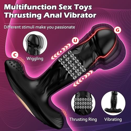 Prostate Massager Anal Plug Vibrators - App Remote Control Thrusting Wiggling Butt Plug P/G Spot Vagina Vibrator Anal Sex Toys With 9 Modes, Adult Sex Toys & Games For Women Men Couples Pleasure - Image 2