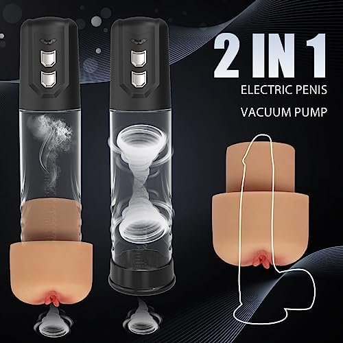 Electric Penis Vacuum Pump With 4 Suction Intensities, Rechargeable Automatic High-Vacuum Penis Enlargement Extend Pump, Penis Enlarge Air Pressure Device Black - Image 2