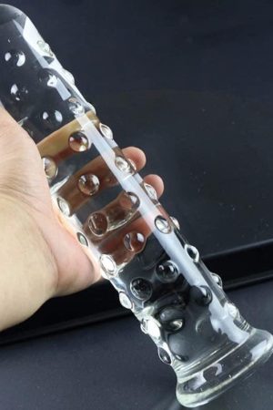 Epichao 10.6 Inches Large Dotted Glass Dildo Crystal Penis Big G-Spot Stimulator Female Masturbation Sex Pleasure Wand