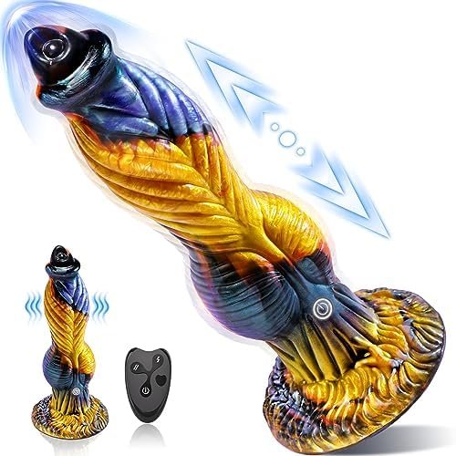 Thrusting Dildo Sex Toys Vibrator, 10.2" 3In1 Huge Thick Anal Toys U & G-Spot Vibrators, Monster Big Dildo Remote Control 7 Modes, Suction Cup Fantasy Dildo Adult Sex Toys & Games For Men Women