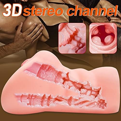 Ohiele Lifelike Male Masturbator Adult Realistic Pussy Sex Toy With 3D Realistic Vagina Texture And Tight Anal Silicone Soft Touch Portable Deep Throat Sex Stroker For Men Masturbation (Standard) - Image 2