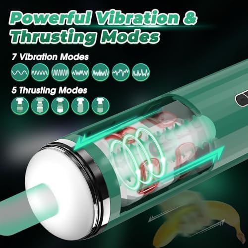 Automatic Male Masturbator Adult Toys - Man Masturbation Cup Hands Free Pocket Pussy Stroker With 7 Vibrating & 5 Thrusting Modes, Sex Toy Realistic Blowjob Machine For Penis Stimulation - Image 2