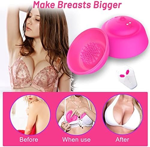 Nipple Toy Vibrator For Women With Remote Control,Wireless Nipple Clamps Sucking Stimulator With 10 Vibrating Speed Modes, Adult Sex Toys For Women Couples Pleasure Pink - Image 2