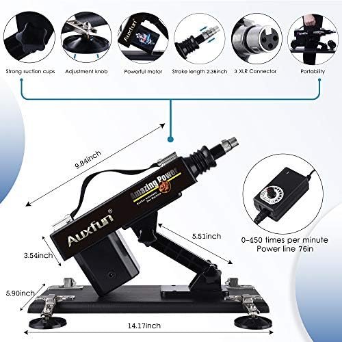 Hismith Adjustable Sex Machine, 3Xlr Connector Love Machine Male And Female Masturbation Thrusting Fucking Machine Pumping Gun With 8 Attachments - Image 3