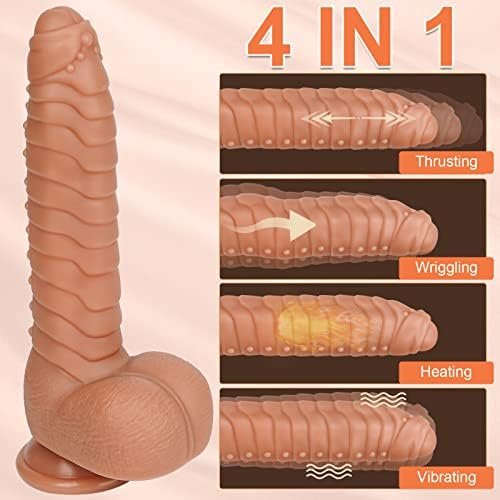 Thrusting Dildo Vibrator Realistic Vibrating Dildo With Strong Suction Cup For Hands-Free Play, Remote Control 9.05 Inch Dildos With 5 Telescopic& 3 Peristalsis Vibrations Modes Sex Toys For Women - Image 2