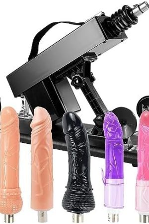 Sex Machine Gun Thrusting Sex Machine Automatic Thrust Dildo Move 400 Times/Minute Speed Adjust Thrusting Dildo Sex Machine For Women And Men Sex Toy With 3Xlr Attachments Sex Thrusting Machine