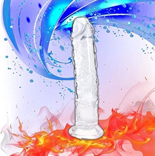 Realistic Dildo,Dildos With Powerful Suction Cup Base Dildo Soft Silicone Beginner Sex Toys For Women Men (6.7") Transparent - Image 2